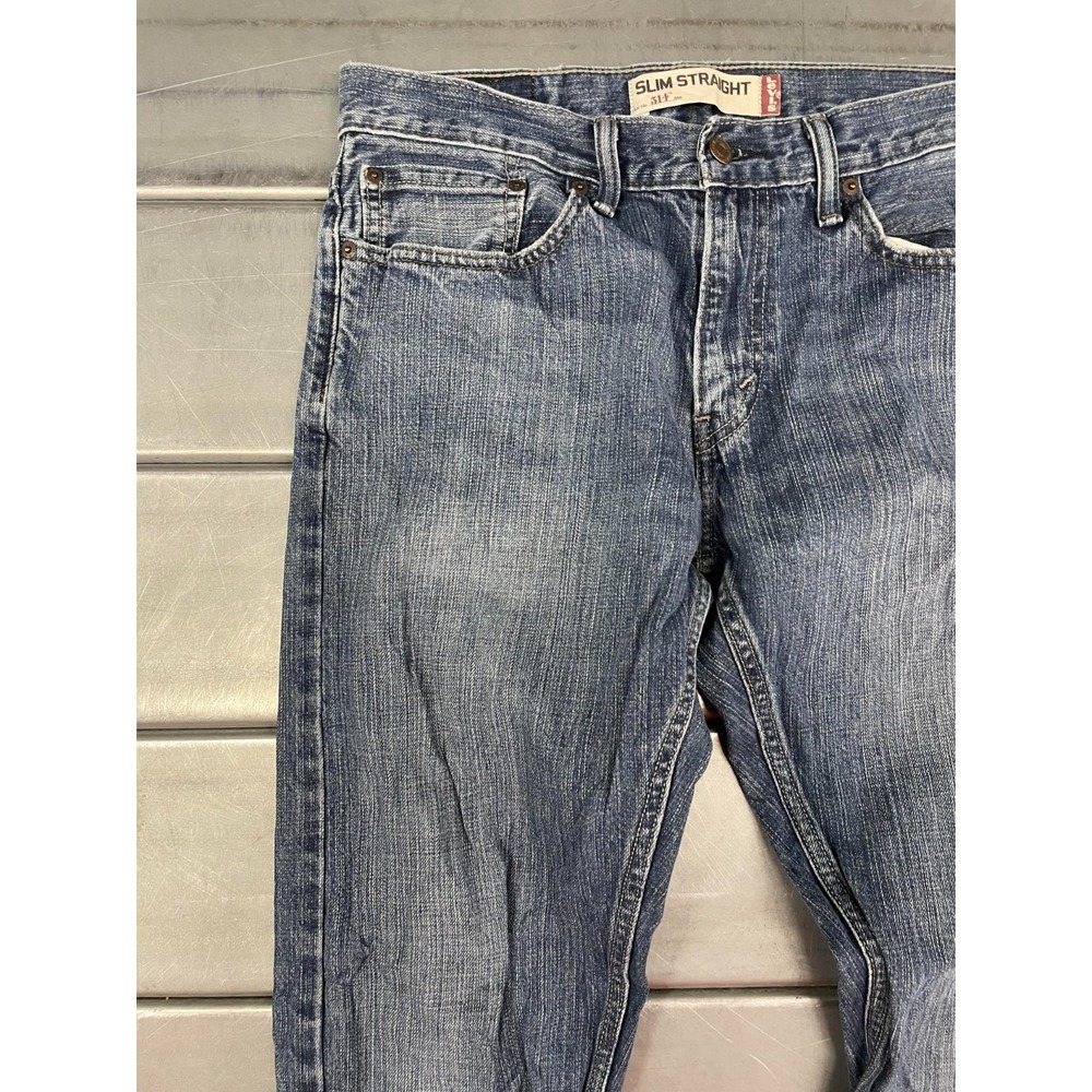 VTG Levis 514 Jeans Mens 31X32 Blue Medium Wash Denim Slim Straight 100% Cotton - Picture 3 of 16